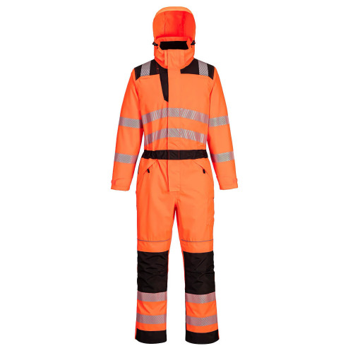 Portwest PW355 High Visibility Winter Coverall, Orange/Black Portwest PW355 High Visibility Winter Coverall, Orange/Black