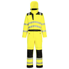Portwest PW355 High Visibility Winter Coverall, Yellow/Black