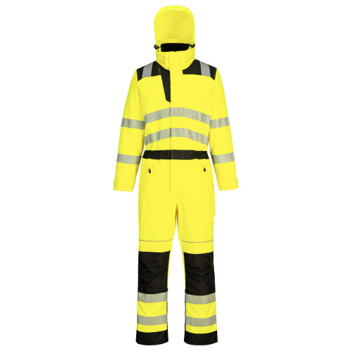 Portwest PW355 High Visibility Winter Coverall, Yellow/Black Portwest PW355 High Visibility Winter Coverall, Yellow/Black