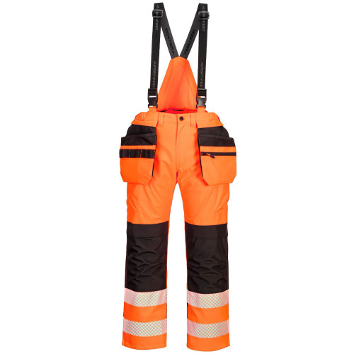 Portwest PW356 Hi-Vis PW3 Dungarees, Orange/Black Portwest PW356 Hi-Vis PW3 Dungarees, Orange/Black