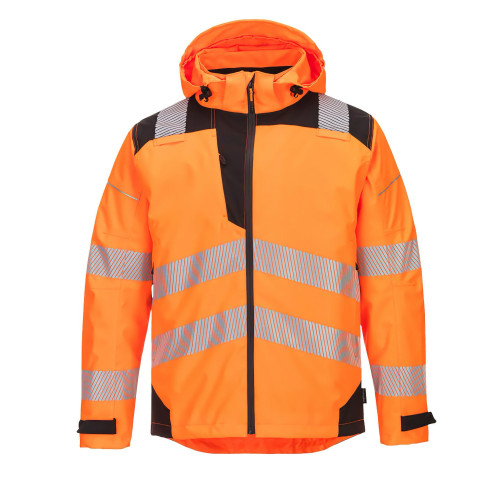 Portwest PW360 PW3 Extreme Breathable Waterproof Jacket, Orange/Black