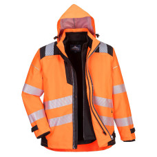 Portwest PW365 Giacca PW3 Hi-Vis 3 in 1, Arancione/Nero