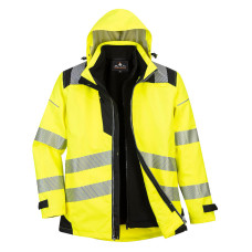 Portwest PW365 Giacca PW3 Hi-Vis 3 in 1, Giallo/Nero
