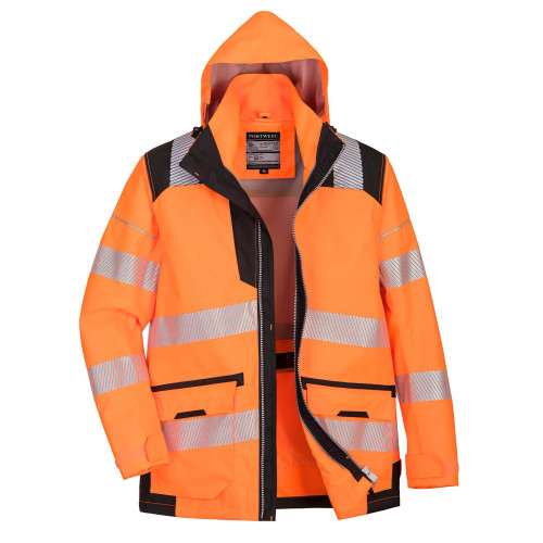 Portwest PW367 PW3 Hi-Vis 5-in-1 Jacket, Orange/Black Portwest PW367 PW3 Hi-Vis 5-in-1 Jacket, Orange/Black