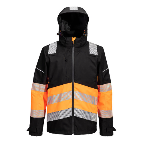 Portwest PW368OBR PW3 HI-Vi Extreme Class 1 Breathable Waterproof Jacket