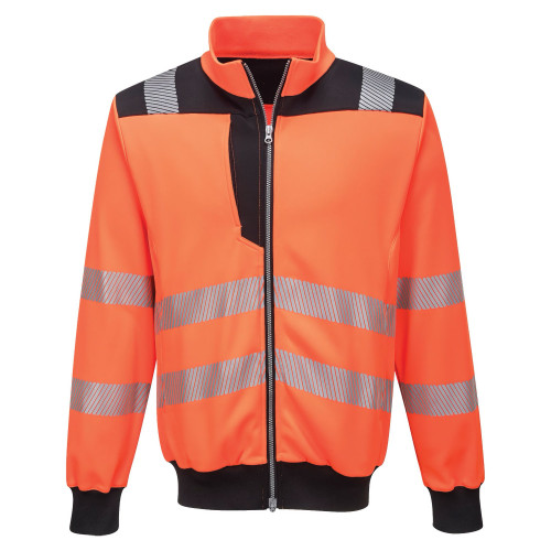 Portwest PW370 PW3 Felpa Hi-Vis, Arancione/Nero