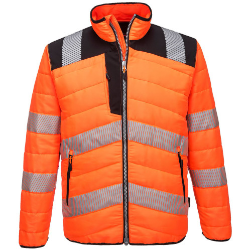 Portwest PW371 PW3 Baffle Hi-Vis Jacket, Orange/Black Portwest PW371 PW3 Baffle Hi-Vis Jacket, Orange/Black