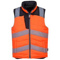 Portwest PW374 PW3 Hi-Vis Reversible Padded Vest, Orange/Black