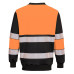 Portwest PW376 PW3 H-Vis class 1 Sweatshirt, Orange/Black Portwest PW376 PW3 H-Vis class 1 Sweatshirt, Orange/Black