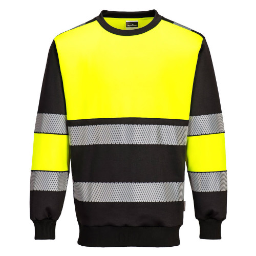 Portwest PW376 Felpa PW3 H-Vis classe 1, Giallo/Nero Portwest PW376 Felpa PW3 H-Vis classe 1, Giallo/Nero