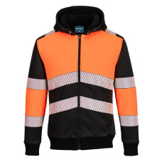 Portwest PW377 PW3 Class 1 Winter Zip-Up Hoody, Orange/Black