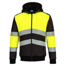 Portwest PW377 PW3 Class 1 Winter Zip-Up Hoody, Yellow/Black