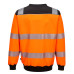 Portwest PW379 PW3 Hi-Vis Crew Neck Sweatshirt, Orange/Black