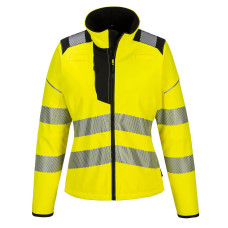 Portwest PW381 Women's High Visibility Softshell Jacket, Orange/Black