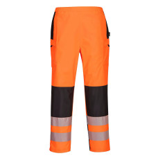 Portwest PW386 Women's Hi-Vis Rain Trousers, Orange/Black