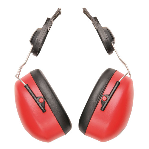 Portwest PW47 Clip-On Endurance Headphones, Red Portwest PW47 Clip-On Endurance Headphones, Red