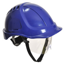 Portwest PW54 Endurance Plus Helmet with Visor, Navy Blue