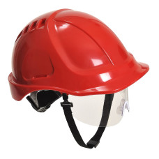 Portwest PW54 Endurance Plus Helmet with Visor, Red