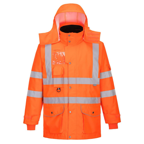 Portwest RT27 Breathable Hi-Vis Traffic Jacket, Orange