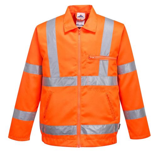 Portwest RT40 RIS Hi-Vis Polyester-Cotton Jacket, Orange