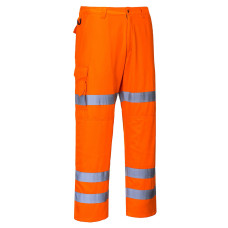 Portwest RT49 Hi-Vis Three Band Combat Pants, Orange