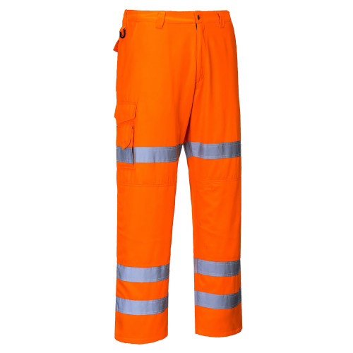 Portwest RT49 Hi-Vis Three Band Combat Pants, Orange