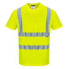 Portwest S170 Cotton Comfort Hi-Vis T-shirt, Yellow