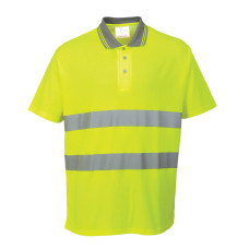 Portwest S171 Polo Cotton Comfort Hi-Vis S/S, Giallo
