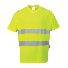 Portwest S172 Cotton Comfort Hi-Vis T-shirt, Yellow