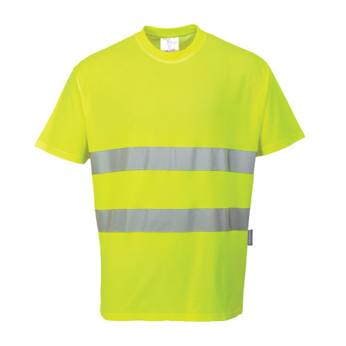 Portwest S172 Cotton Comfort Hi-Vis T-shirt, Yellow