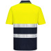 Portwest S175 High Visibility Lightweight Contrast Polo Shirt S/S, Yellow/Navy