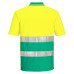 Portwest S175 High Visibility Lightweight Contrast Polo Shirt S/S, Yellow/Teal