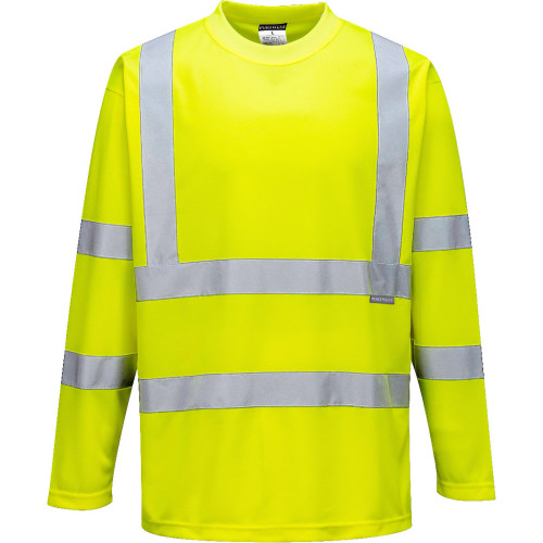 Portwest S178 Hi-Vis Long Sleeve T-Shirt, Yellow