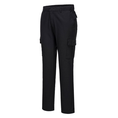 Portwest S231 Slim Fit Stretch Combat Pants, Black