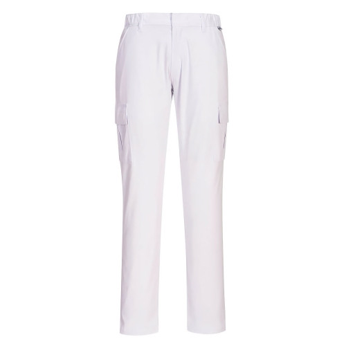 Portwest S231 Slim Fit Stretch Combat Trousers, White