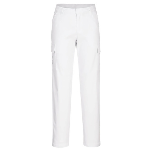 Portwest S233 Women's Stretch Cargo Trousers, White