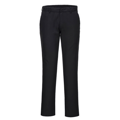 Portwest S235 Stretch Slim Chino Trousers, Black
