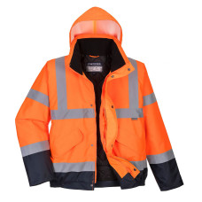 Portwest S266 Bomber bicolore Hi-Vis, Arancione/Blu navy