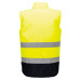 Portwest S267 Two-Tone Hi-Vis Padded Vest, Yellow/Navy