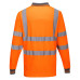 Portwest S271 Cotton Comfort Hi-Vis Long Sleeve Polo Shirt, Orange