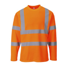 Portwest S278 Hi-Vis Long Sleeve T-Shirt, Orange