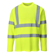 Portwest S278 Hi-Vis Long Sleeve T-Shirt, Yellow