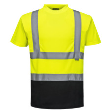 Portwest S378 Two-Tone T-Shirt - Hi-Vis, Yellow/Black