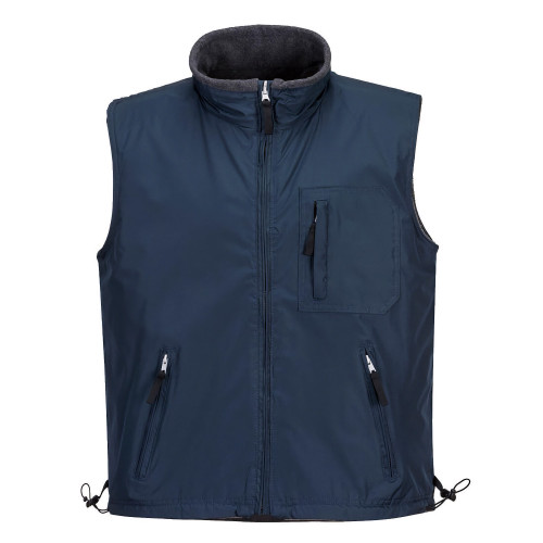 Portwest S418 RS Reversible Padded Vest, Navy Blue