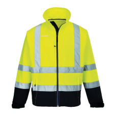 Portwest S425 Sofshell Two-Tone Hi-Vis (3L), Yellow/Navy