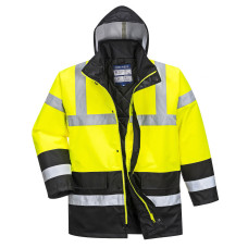 Portwest S466 Two-Tone Hi-Vis Traffic Jacket, Yellow/Black