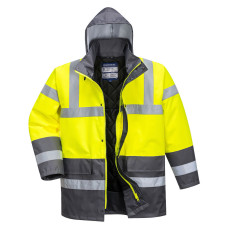 Portwest S466 Two-Tone Hi-Vis Traffic Jacket, Yellow/Grey