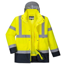 Portwest S471 4-in-1 Hi-Vis Two-Tone Traffic Jacket, Yellow/Navy