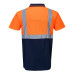 Portwest S479 Two-Tone Hi-Vis Polo Shirt, Orange/Navy