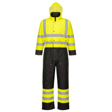 Portwest S485 Two-Tone Hi-Vis Coverall - Lined, Yellow/Black